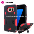 IVYMAX wholesale kickstand case for Samsung S7 edge silicone+pc phone case